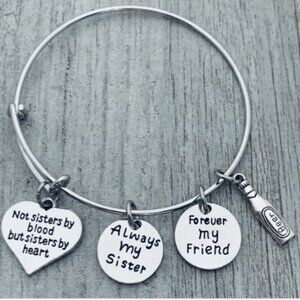 Friend Bracelet- Not Sisters By Blood But Sisters By Heart Jewelry- Beer